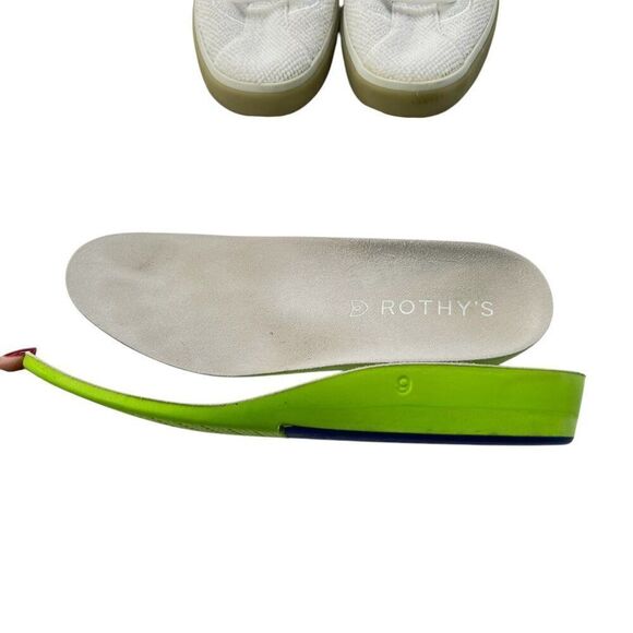 Rothy's Women's The Lace Up White Terry Sneaker Size 9 - Picture 10 of 14